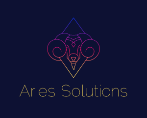 Gradient Astral Aries logo design