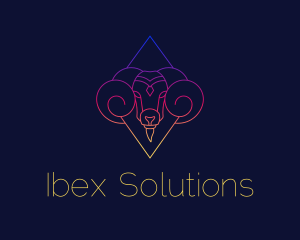 Ibex - Gradient Astral Aries logo design