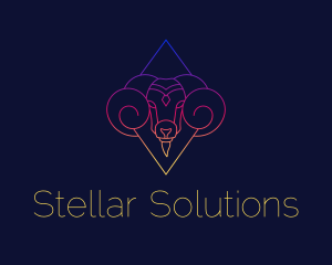 Gradient Astral Aries logo design