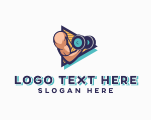 Weightlifting - Muscle Arm Weightlifting logo design