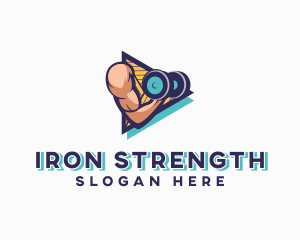 Muscle Arm Weightlifting logo design