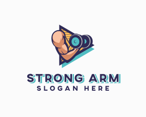 Muscle Arm Weightlifting logo design