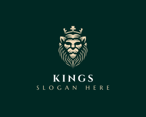 Lion Crown King logo design