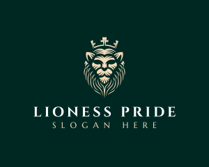 Lion Crown King logo design