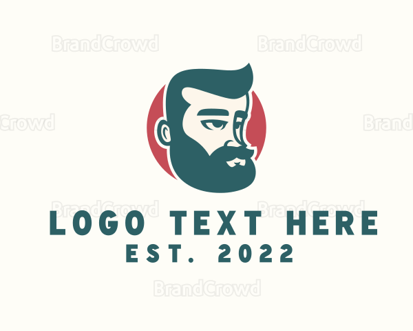 Hipster Guy Character Logo