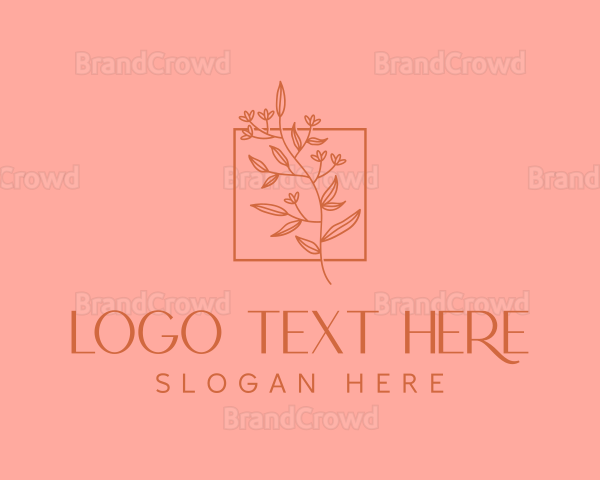 Minimalist Floral Decoration Logo