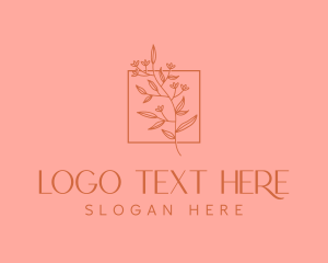 Botanical Product - Minimalist Floral Decoration logo design