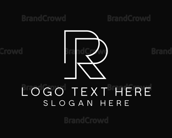 Monoline Professional Letter R Logo