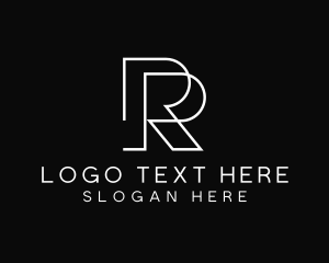 Typography - Monoline Professional Letter R logo design