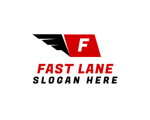 Fast Wing Courier logo design