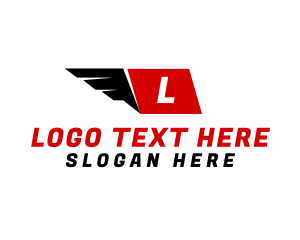 Load - Fast Wing Courier logo design