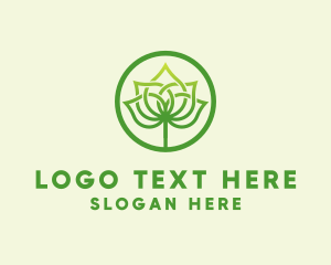 Organic Products - Palm Leaf Plant logo design