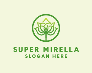 Herbal - Palm Leaf Plant logo design
