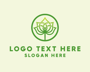 Gardener - Palm Leaf Plant logo design