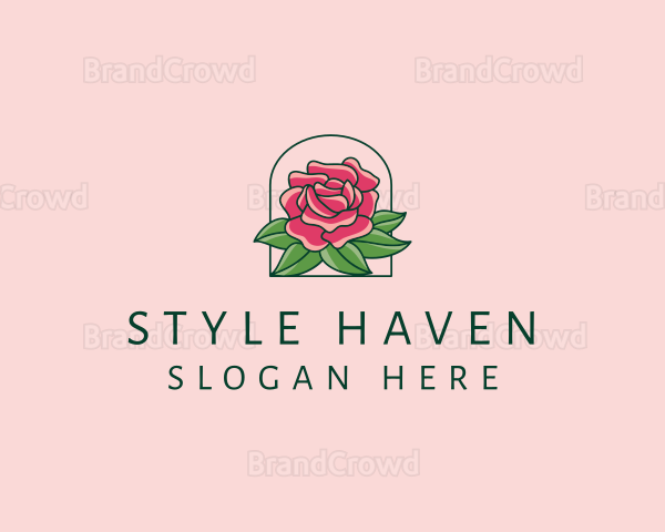 Rose Bloom Flower Logo