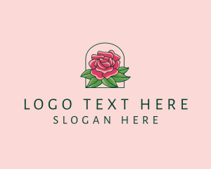 Camellia - Rose Bloom Flower logo design