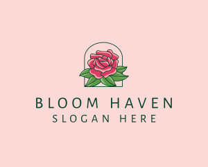 Rose Bloom Flower  logo design