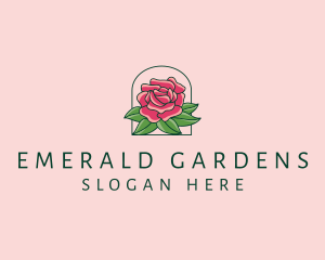 Rose Bloom Flower  logo design