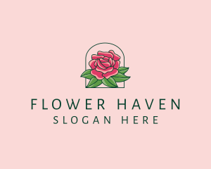 Rose Bloom Flower  logo design