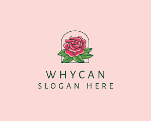 Rose Candle - Rose Bloom Flower logo design