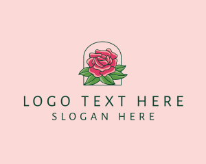 Flower - Rose Bloom Flower logo design