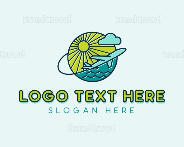 Airplane Flight Travel Logo