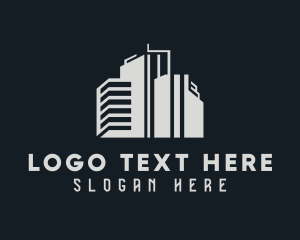 Grey - Residential Building Tower logo design