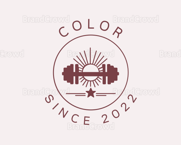 Dumbbell Bodybuilder Gym Logo