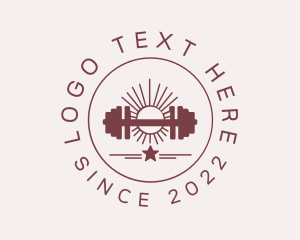 Crossfit - Dumbbell Bodybuilder Gym logo design