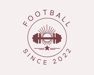 Training - Dumbbell Bodybuilder Gym logo design