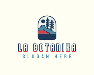 Hiker - Outdoor Mountain Travel logo design