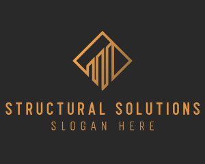 Structural - Golden Diamond Residence logo design