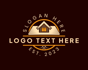 Emblem - Cabin House Roof logo design