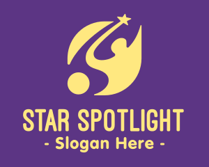 Yellow Human Star logo design