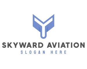 Aeronautical - Tech Flying Letter Y logo design