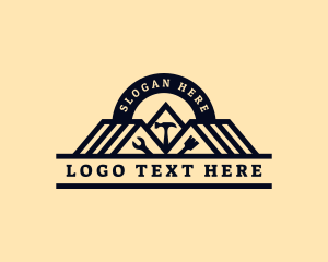 Roof - Roof Tools Construction logo design