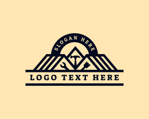 Carpentry - Roof Tools Construction logo design