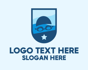 League - Star Swimmer Goggles logo design