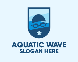 Star Swimmer Goggles logo design