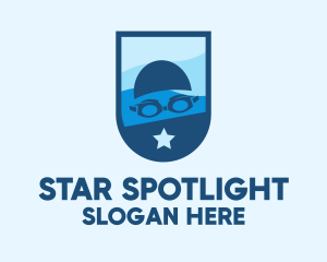 Star Swimmer Goggles logo design