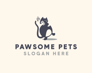 Pet Kitty Phone logo design