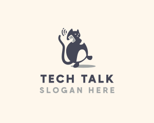 Cellphone - Pet Kitty Phone logo design