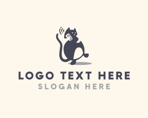 Cellphone - Pet Kitty Phone logo design