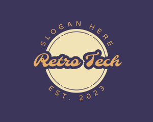 Retro Round Badge logo design