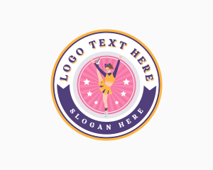 Cheerleader - Sports Cheer Dancer logo design