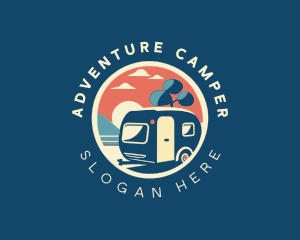 Camper Van Road Trip logo design