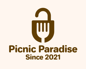 Picnic - Fork Lock Basket logo design