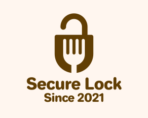 Lock - Fork Lock Basket logo design