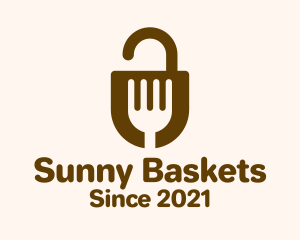 Fork Lock Basket  logo design