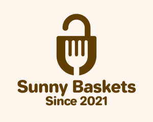 Picnic - Fork Lock Basket logo design